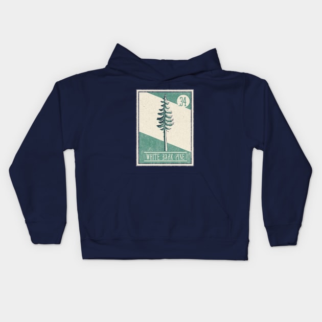 No. 34 White Bark Pine Kids Hoodie by theBenCorlett